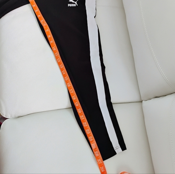 Puma Black White Stripe Leggings Size 1X - Picture 7 of 10
